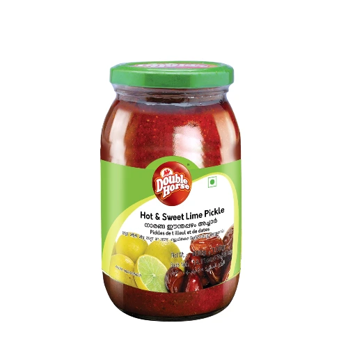 Hot & Sweet Lime dates Pickle 400gm By Double horse