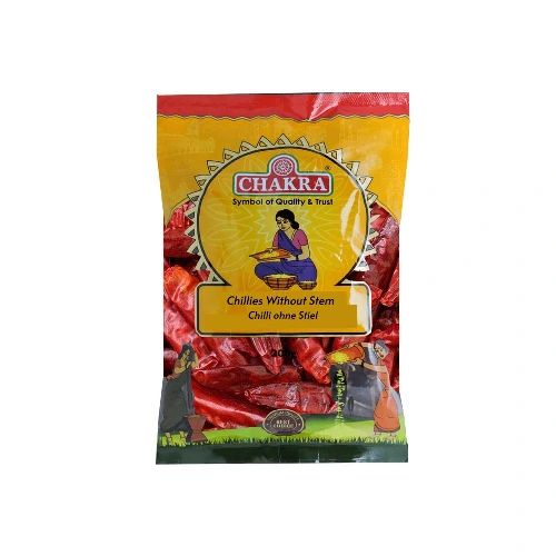 Long Red Chillies Without Stem By Chakra