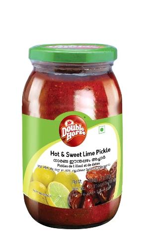 Hot & Sweet Lime dates Pickle 400gm By Double horse